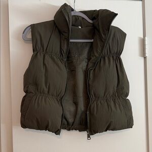 Dark Green Puffer Vest